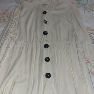 White tencel tunic top